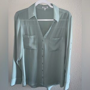 Express Mint Green Portofino Shirt Large